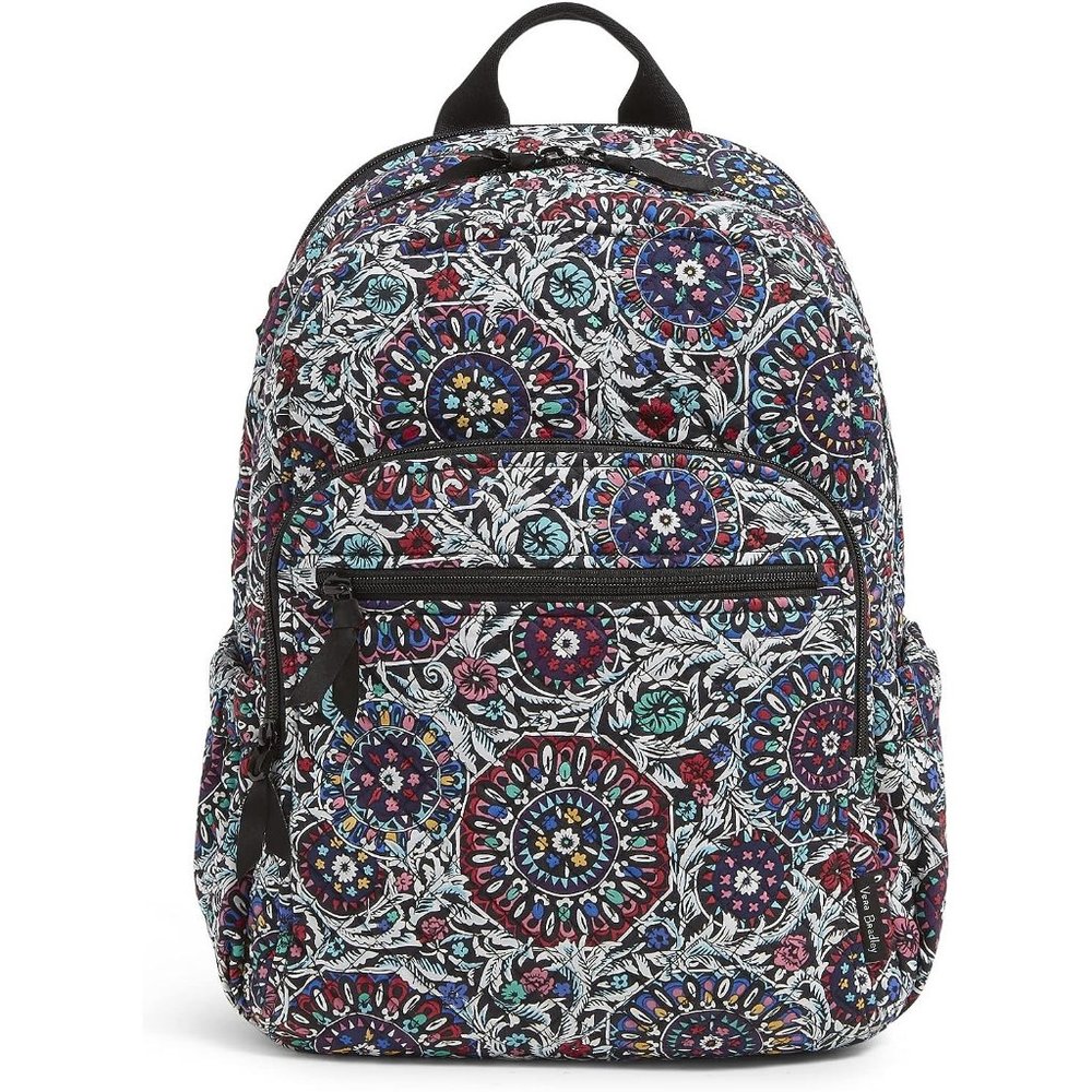 One Size Women Cotton Campus Stained Glass Medallion Recycled Backpack
